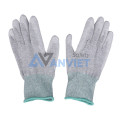 Găng tay sợi cacbon phủ bàn PU, chống tĩnh điện S140
