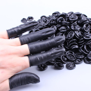 Bao ngón tay cao su chống tĩnh điện phòng sạch màu đen S142