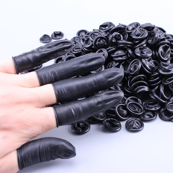 Bao ngón tay cao su chống tĩnh điện phòng sạch màu đen S142