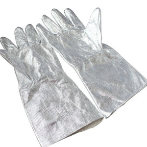 Găng tay chịu nhiệt công nghiệp 500°C sợi Amiang tráng bạc T158