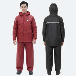 Áo mưa bộ 1 lớp PVC vân chống thấm Thủy Sơn A16