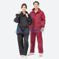 Áo mưa bộ 1 lớp PVC vân chống thấm Thủy Sơn A16, Màu đỏ