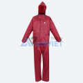 Áo mưa bộ 1 lớp PVC vân chống thấm Thủy Sơn A16, Màu đỏ