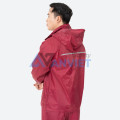 Áo mưa bộ 1 lớp PVC vân chống thấm Thủy Sơn A16, Màu đỏ