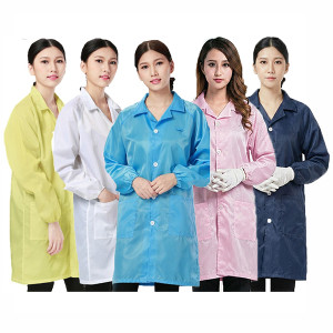 Áo choàng phòng sạch chống bụi, chống tĩnh điện cho công nhân thực phẩm S103