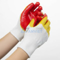 Găng tay phủ cao su 2 lớp vàng đỏ T154