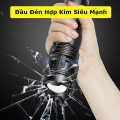 Đèn pin LED cầm tay siêu sáng chống nước nhẹ, chiếu xa, nhiều chế độ sáng D100