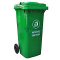Thùng rác nhựa HDPE 120L có nắp đậy, bánh xe di chuyển R109