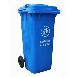 Thùng rác có bánh xe 120L chất liệu nhựa HDPE siêu bền R111