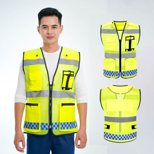 Áo gile lưới phản quang 3 đường ngang đẹp, bền AV34