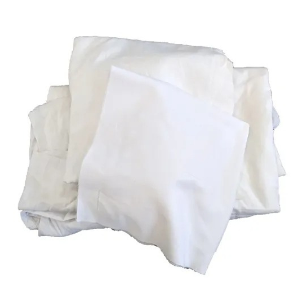 Giẻ lau công nghiệp cotton trắng loại nhỏ, thấm hút tốt, mềm mại không xơ bụi, chuyên dụng vệ sinh máy móc L102