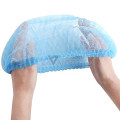 Túi 100 mũ bọc tóc con sâu y tế, spa, thực phẩm S108, Màu xanh - 18 inch