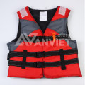 Áo phao cứu hộ phản quang an toàn kèm còi và chịu trọng lượng lớn trên 75kg L107, Màu đỏ