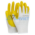 Găng tay sợi phủ cao su vàng T153