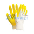 Găng tay sợi phủ cao su vàng T153