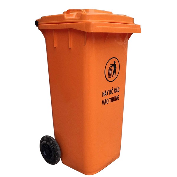 Thùng rác nhựa HDPE 100L màu cam R108