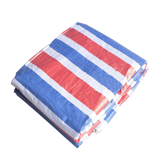 Bạt dứa kẻ sọc 3 màu xây dựng công trình KT 4m*50m C182