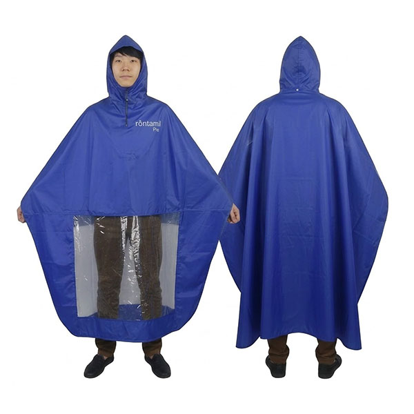 Áo mưa choàng cao cấp, vải dù bền, in logo theo yêu cầu A17