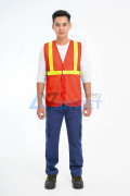 Áo gile phản quang lưới siêu bền cho công nhân AV30, Màu cam