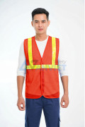 Áo gile phản quang lưới siêu bền cho công nhân AV30, Màu cam