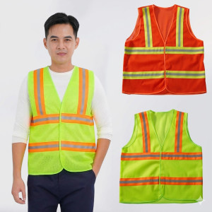 Áo gile lưới phản quang hai màu cao cấp AV35