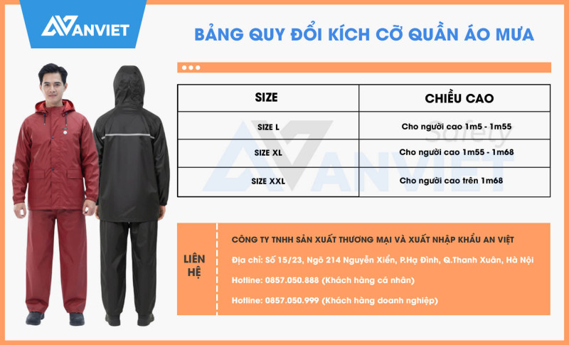 hướng dẫn chọn size