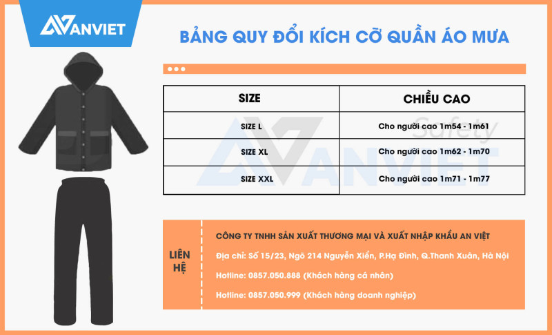 hướng dẫn chọn size