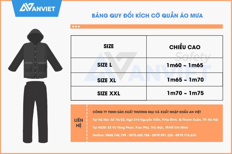 hướng dẫn chọn size