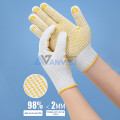 Găng tay sợi len phủ hạt nhựa chống trơn trượt cao cấp 50g, 60g, 70g T130, Loại 50g