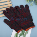 Găng tay len sợi muối tiêu đen phối đỏ loại dày ôm tay siêu bền T139