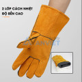 Găng tay bằng da bò bền chống cháy chống nhiệt cho thợ hàn T160