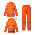 Bộ quần áo mưa phản quang màu cam PVC chống thấm A20, Size XL