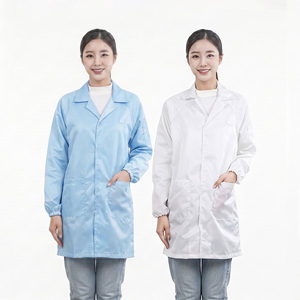Áo choàng phòng sạch khóa kéo chống bụi, chống tĩnh điện S119