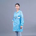 Áo choàng phòng sạch khóa kéo chống bụi, chống tĩnh điện S119, Màu xanh - Size M
