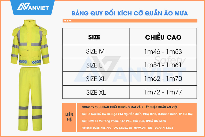 hướng dẫn chọn size
