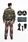 Áo điều hòa hai lớp Evinz AV12 màu rằn ri cao cấp, Size M - Áo + Bộ phụ kiện