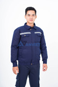 Áo điều hòa hai lớp cao cấp Evinz AV13 màu xanh dương, Size M - Áo + Bộ phụ kiện