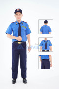 Quần áo bảo vệ ngắn tay dáng suông sơ vin vải kate silk BH04, Size 4 (M)