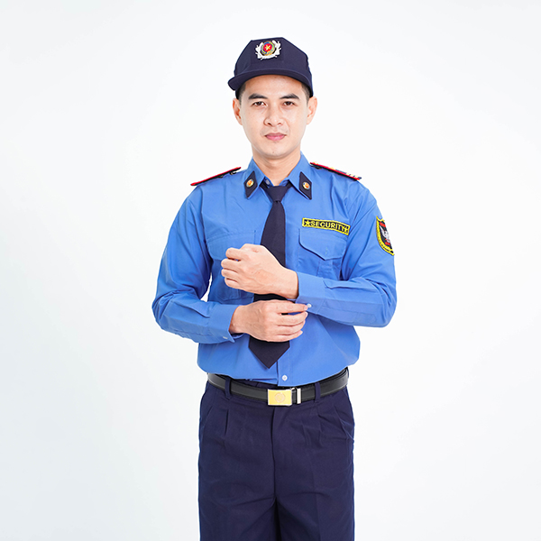 Áo bảo vệ dài tay dáng suông sơ vin vải kate silk màu xanh BH03A