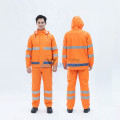 Bộ quần áo mưa phản quang màu cam PVC 2 lớp chống thấm A20, Size XL