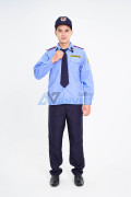 Quần áo bảo vệ dài tay bo đai cao cấp màu xanh, áo kate hàn và quần vải casmer BH01, Size 5 (L)