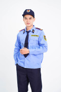Quần áo bảo vệ dài tay bo đai cao cấp màu xanh, áo kate hàn và quần vải casmer BH01, Size 5 (L)