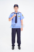 Quần áo bảo vệ ngắn tay bo đai thoáng mát, áo kate hàn và quần vải casmer BH02, Size 5 (L)