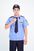 Quần áo bảo vệ ngắn tay bo đai thoáng mát, áo kate hàn và quần vải casmer BH02, Size 5 (L)