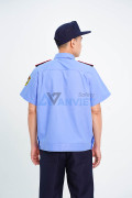 Quần áo bảo vệ ngắn tay bo đai thoáng mát, áo kate hàn và quần vải casmer BH02, Size 5 (L)