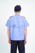 Quần áo bảo vệ ngắn tay bo đai thoáng mát, áo kate hàn và quần vải casmer BH02, Size 5 (L)