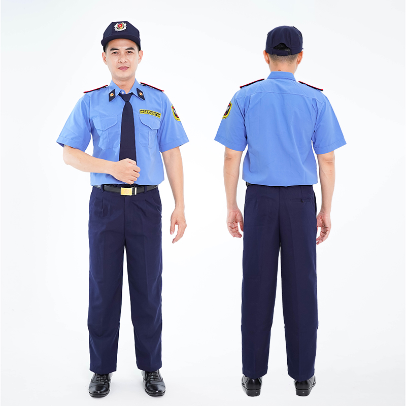 Quần áo bảo vệ ngắn tay dáng suông sơ vin vải kate ford cao cấp BH04
