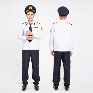 Quần áo bảo vệ dài tay bo đai cao cấp màu trắng, áo kate hàn và quần vải casmer BH05