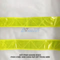 Dây phản quang nhựa bền, họa tiết tam giác 5cm x 50m PQ12, Màu vàng