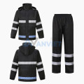 Bộ quần áo mưa phản quang 2 lớp A21 chống thấm tốt, đi đêm an toàn, Size XL